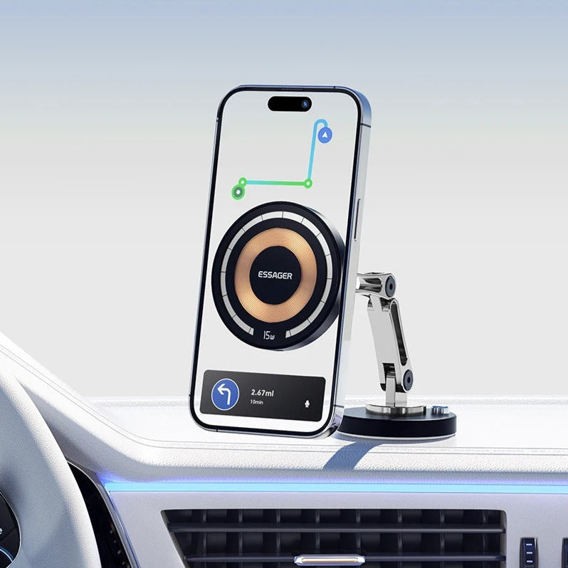 Magnetic Wireless Car Charger – 15W Fast Charging
