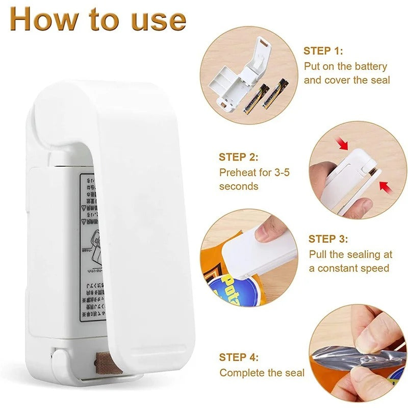 Mini Heat Bag Sealing Machine Portable Food Bag Sealer