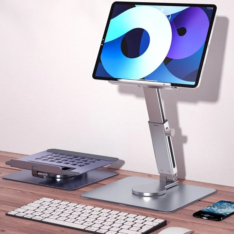 Aluminum Tablet Stand 360° Rotating Adjustable Desk Holder