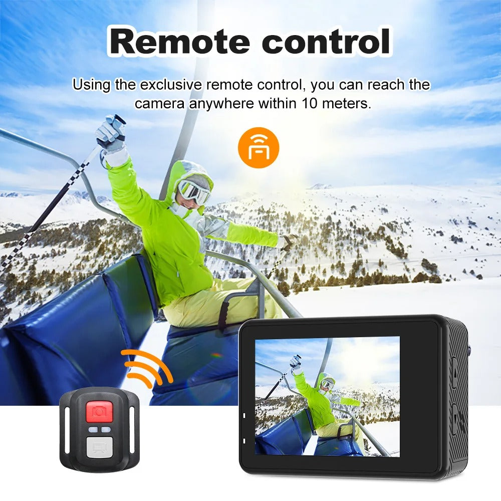 5K Waterproof Action Camera with 4K60FPS, Touch Screen & Wi-Fi