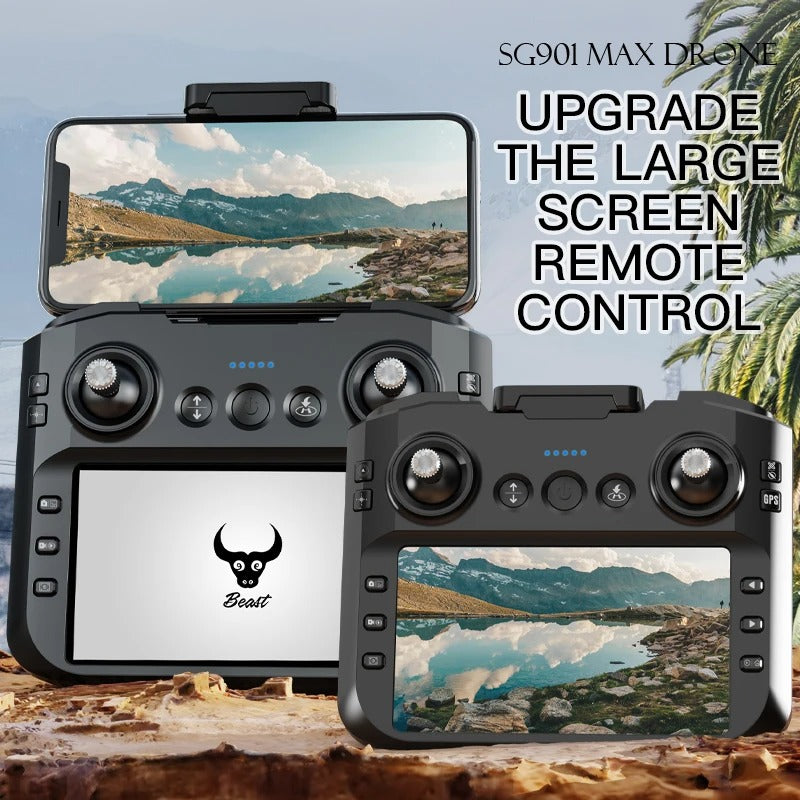 Max GPS Drone – 8K Dual Camera Foldable Quadcopter with Obstacle Avoidance & Large Screen Remote