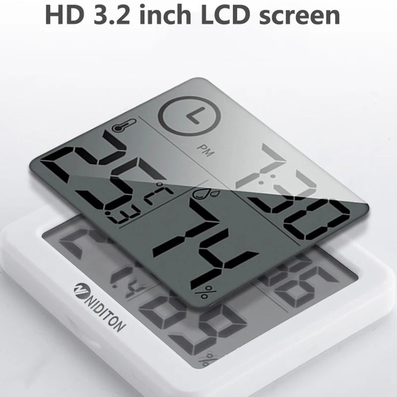 Digital Desk & Wall Clock with Temperature & Humidity Display