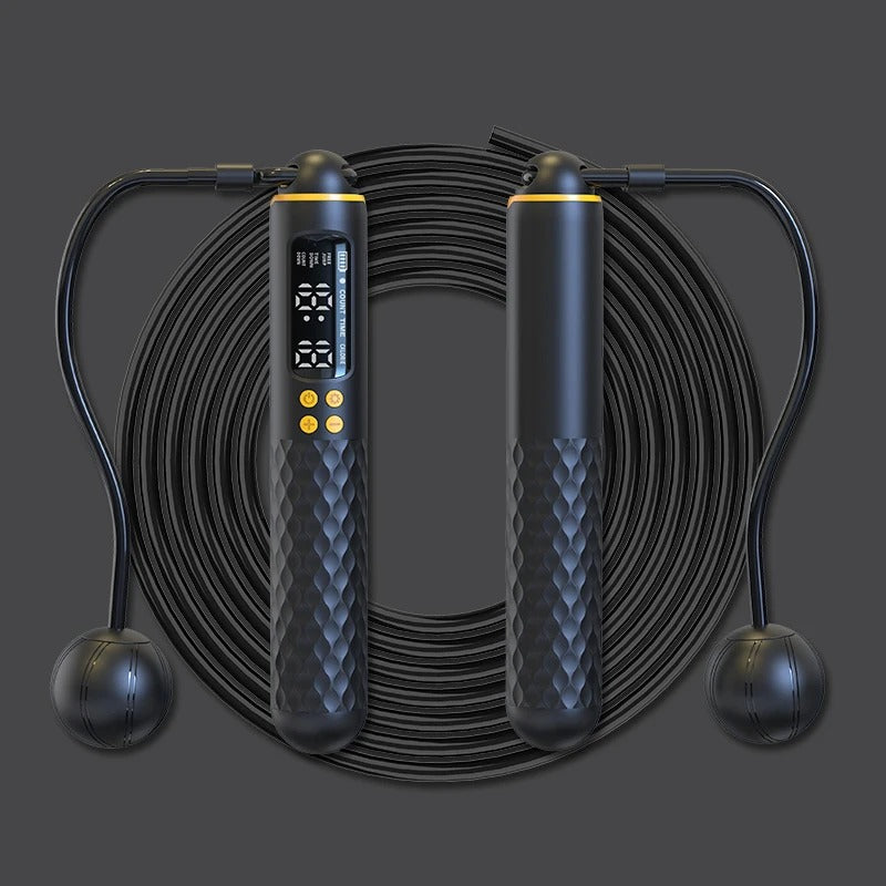 Rechargeable Digital Jump Rope with Calorie Counter & Adjustable Cable