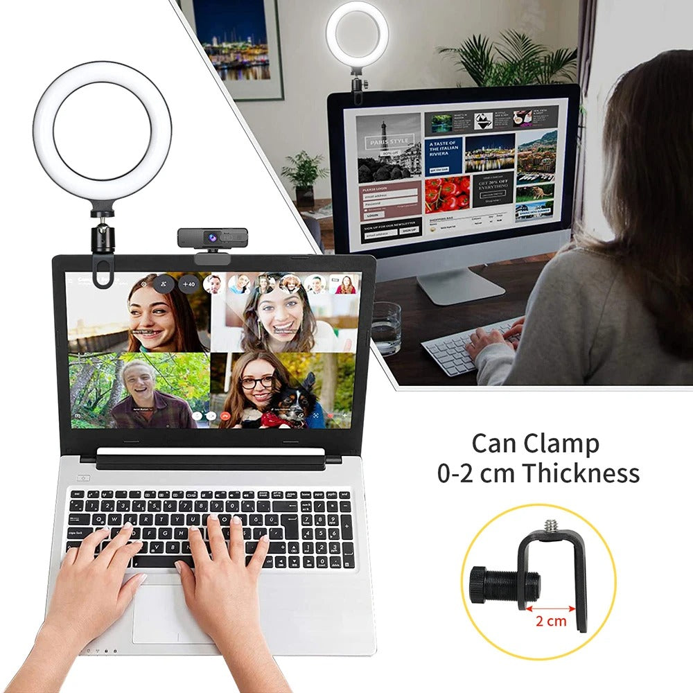 6.3-Inch LED Ring Light Round Lamp for Selfie & Live Streaming