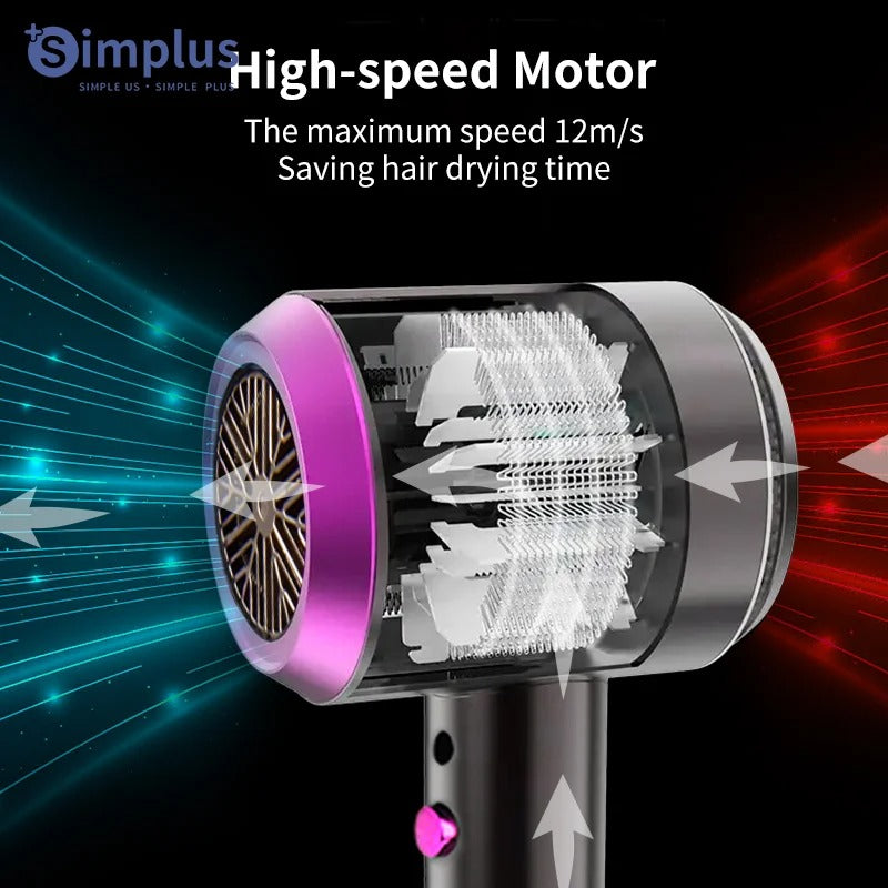 Electric Hair Dryer – High-Speed Negative Ion with Low Noise & Overheat Protection