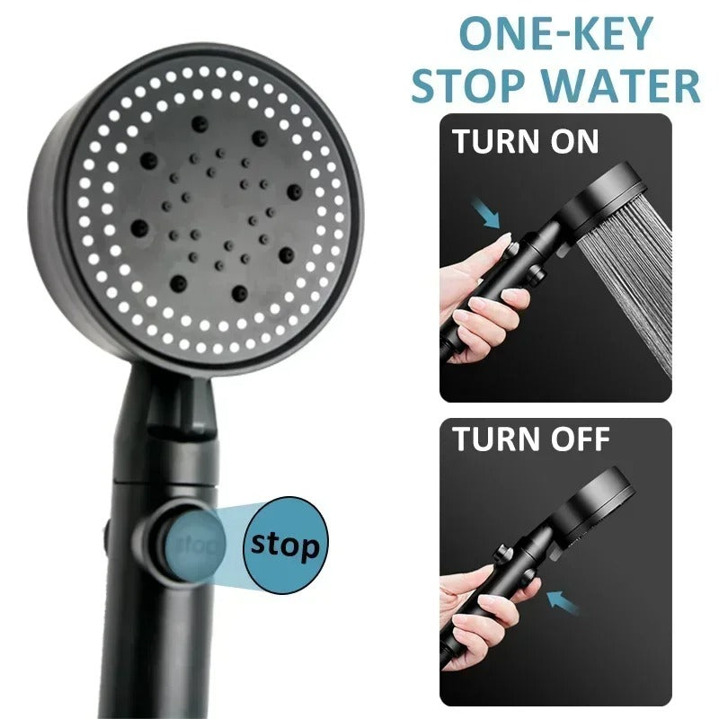 5-Mode High Pressure Shower Head – Water-Saving Adjustable