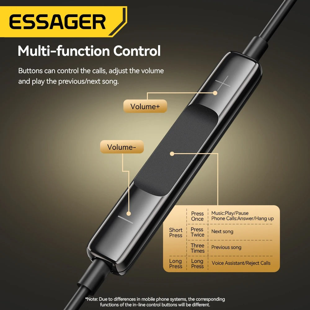 3.5mm Wired Earphones – In-Ear Headset with Mic