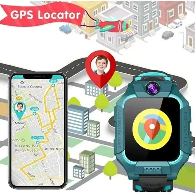 4G Smart Watch for Kids - SOS GPS Location, SIM Card Call, Camera, Waterproof