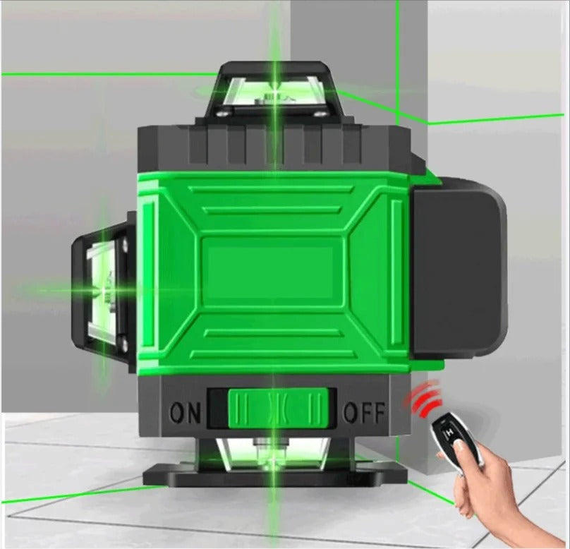 4D Green Laser Level – 16/12 Line Self-Leveling Tool