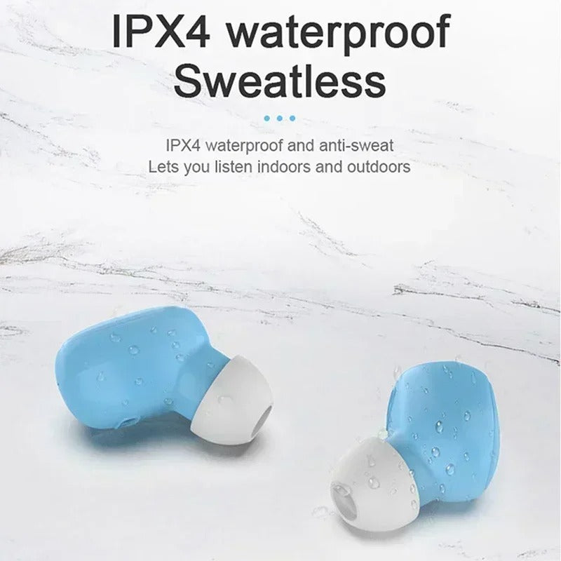 Bluetooth 5.1 Wireless Earphones with Touch Control, Waterproof, Sports Headset with Mic