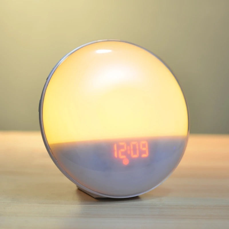 Sunrise Wake Up Light Alarm Clock with Dual Alarms & FM Radio