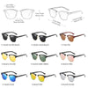 Classic Half Frame Polarised Sunglasses – Retro Small Anti-Glare Shades
