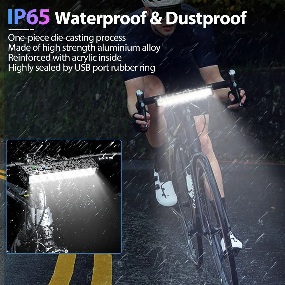 10000 Lumen Bike Light – USB Rechargeable 10000mAh Waterproof