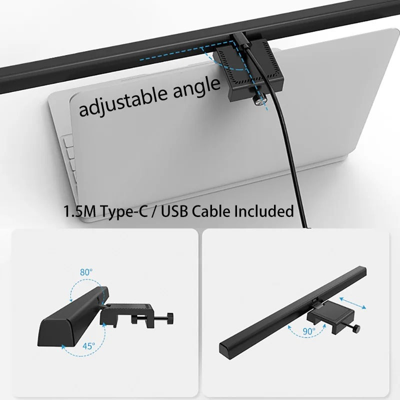 Eye-Care LED Monitor Light Bar – 50cm USB-Powered Desk Lamp with Stepless Dimming for Computer Screens and Reading