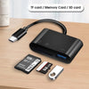 3-in-1 Type-C Micro Adapter & Memory Card Reader - USB-C TF, CF, SD
