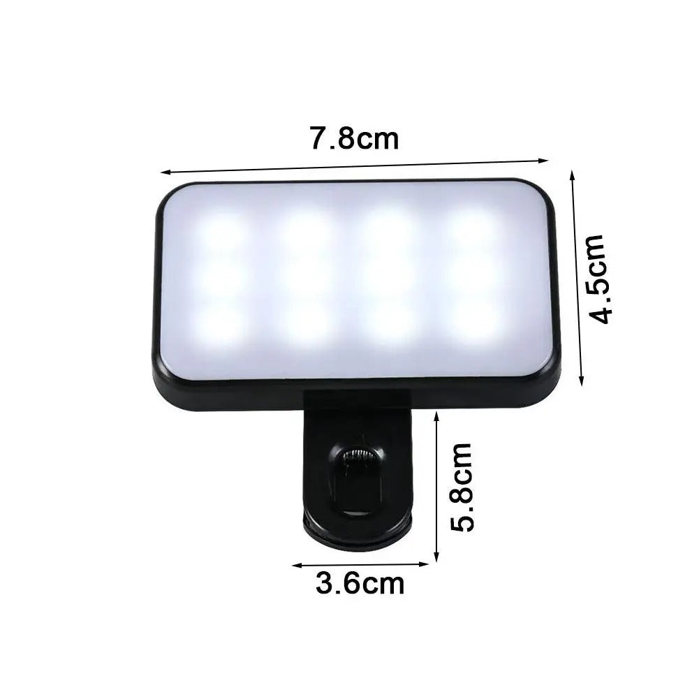 Portable Mini Rechargeable Selfie Fill Light – 3 Adjustable Brightness Modes