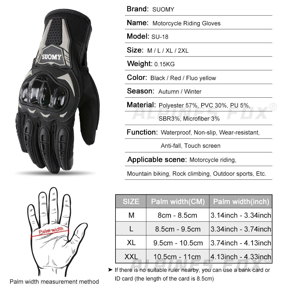 Winter Waterproof Motorcycle Gloves Touchscreen Cycling