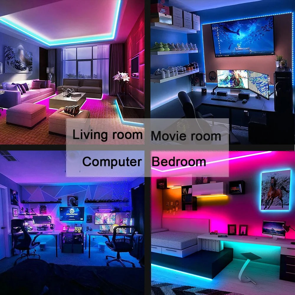 USB Bluetooth RGB LED Strip Light 5050 SMD Flexible Self-Adhesive Tape