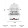 Multifunctional Electric Egg Boiler – Double Layer Steamer & Poacher