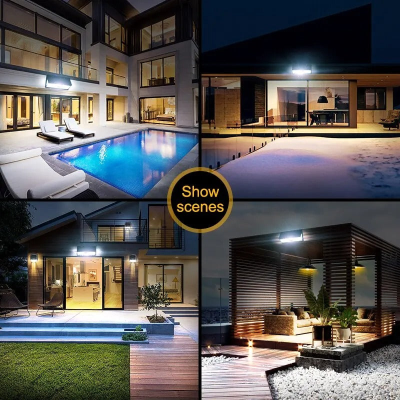 190 LED Solar Wall Light Outdoor Waterproof with Motion Sensor