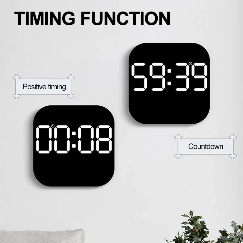 Digital Wall Clock with LED Alarm Clock