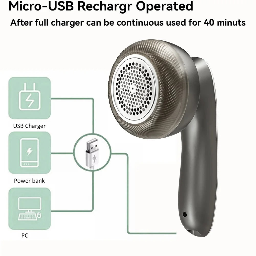 Electric Lint Remover with Digital Display – Rechargeable Fabric Shaver