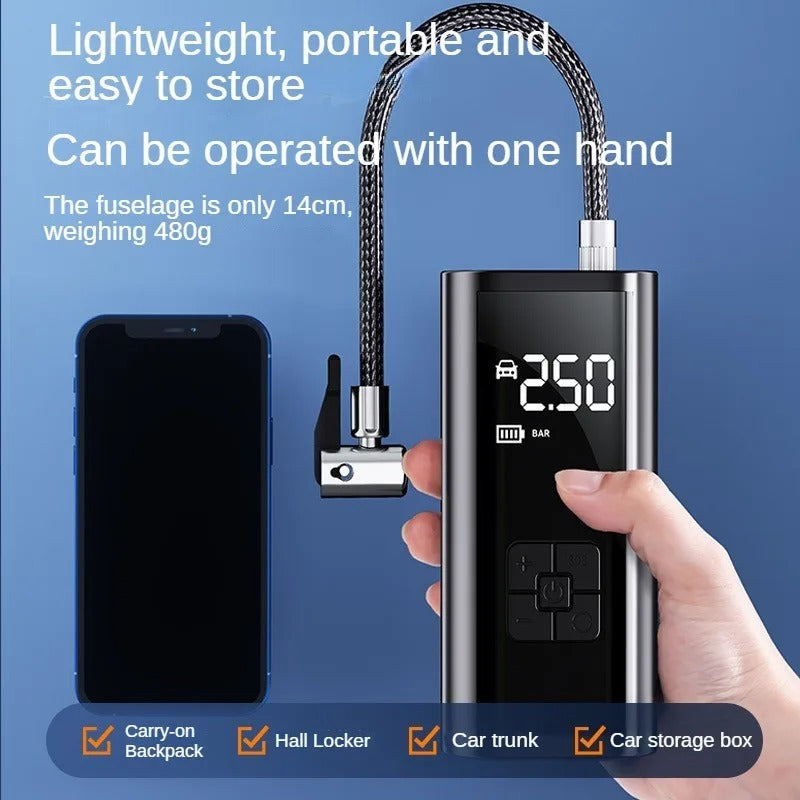 Portable Air Compressor – Fast Tire Inflator & Accurate Pressure Pump