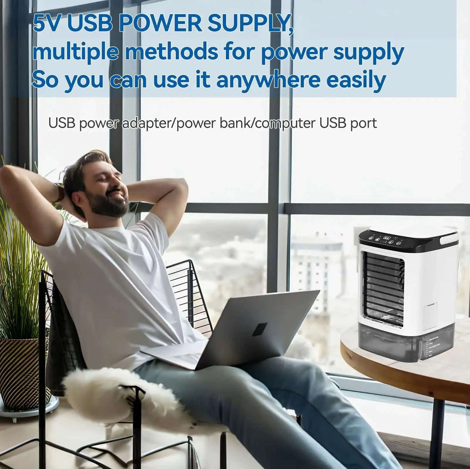 Portable Mini Air Conditioner – 3-Speed Small AC Unit