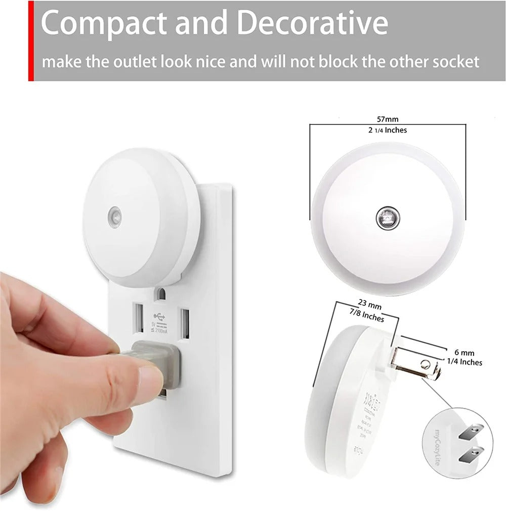 Smart Sensor LED Night Light – Plug-In Wall Lamp