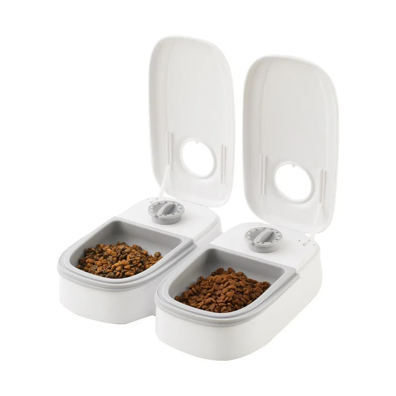 Automatic Pet Feeder with Dual Bowls