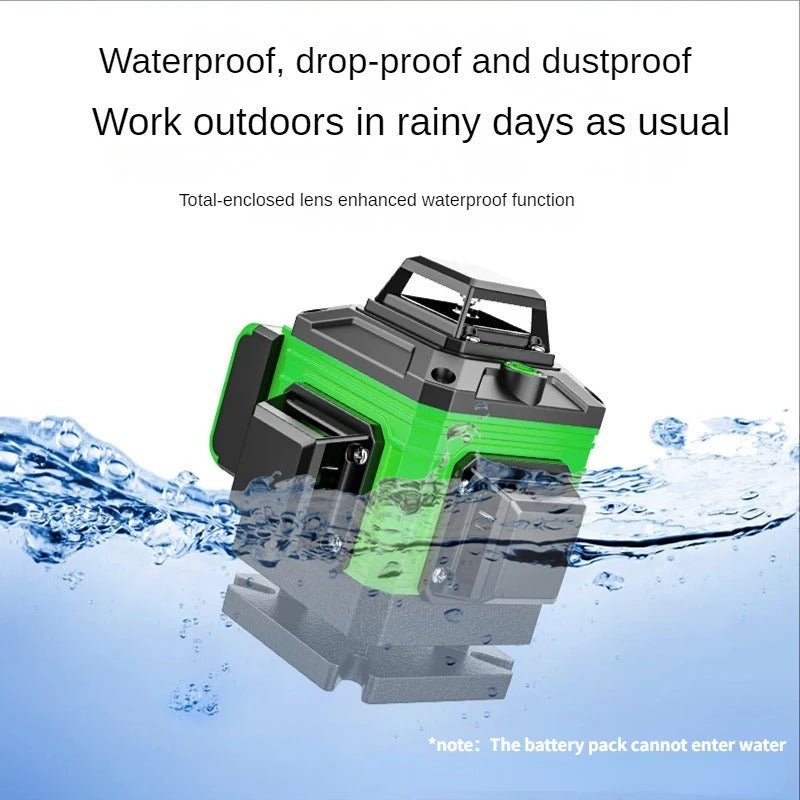 4D Green Laser Level – 16/12 Line Self-Leveling Tool