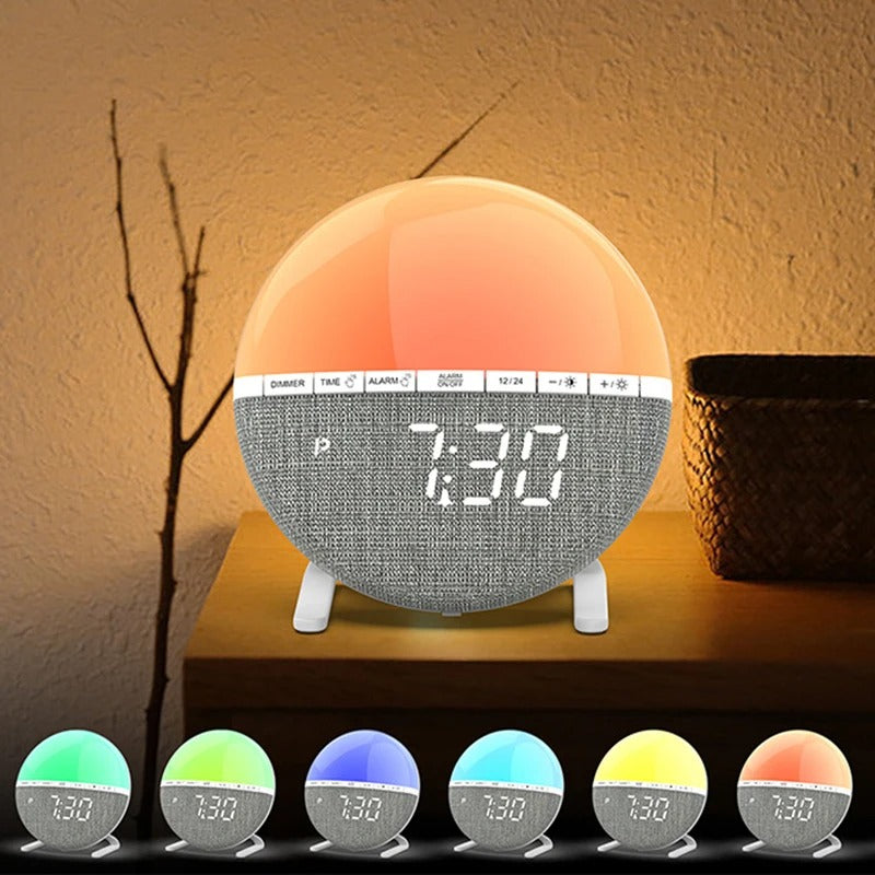 Sunrise Wake Up Light Alarm Clock with Natural Sounds & Colors
