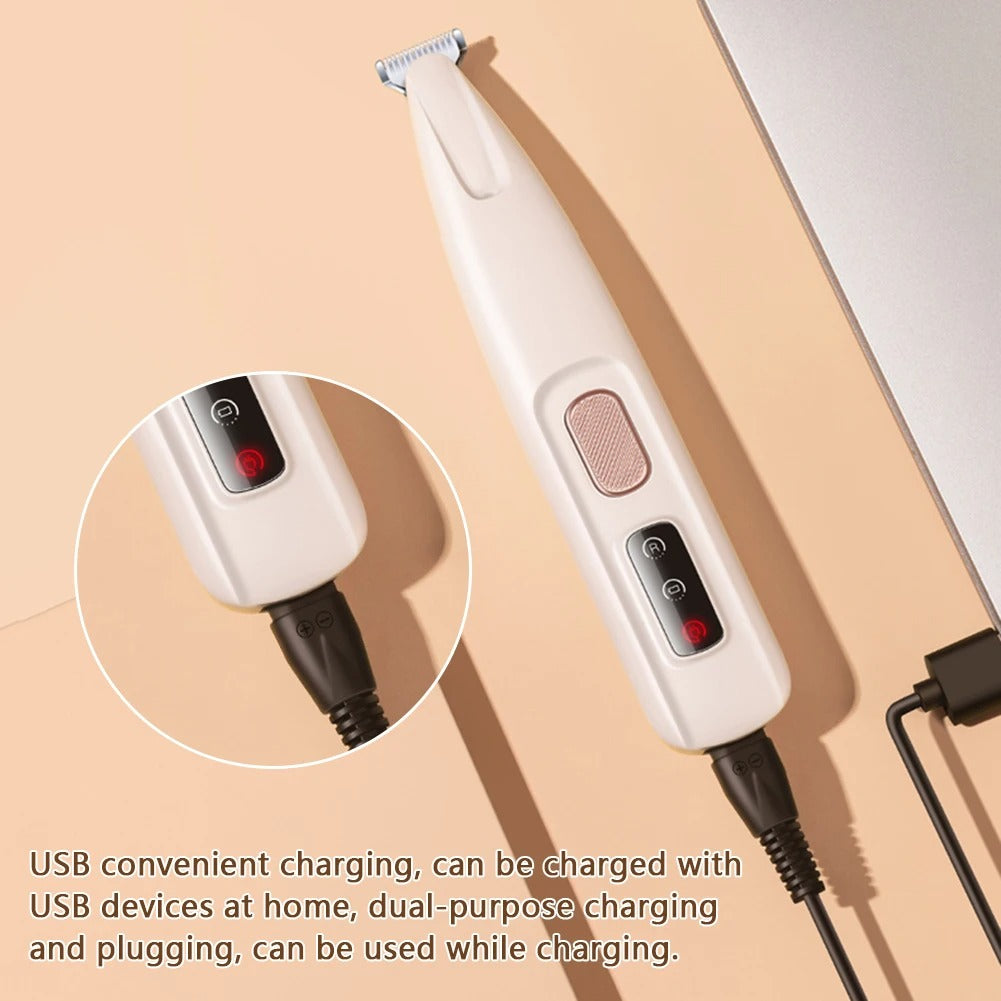 Portable Pet Paw Trimmer with LED Light – Rechargeable Cordless Nail Grinder