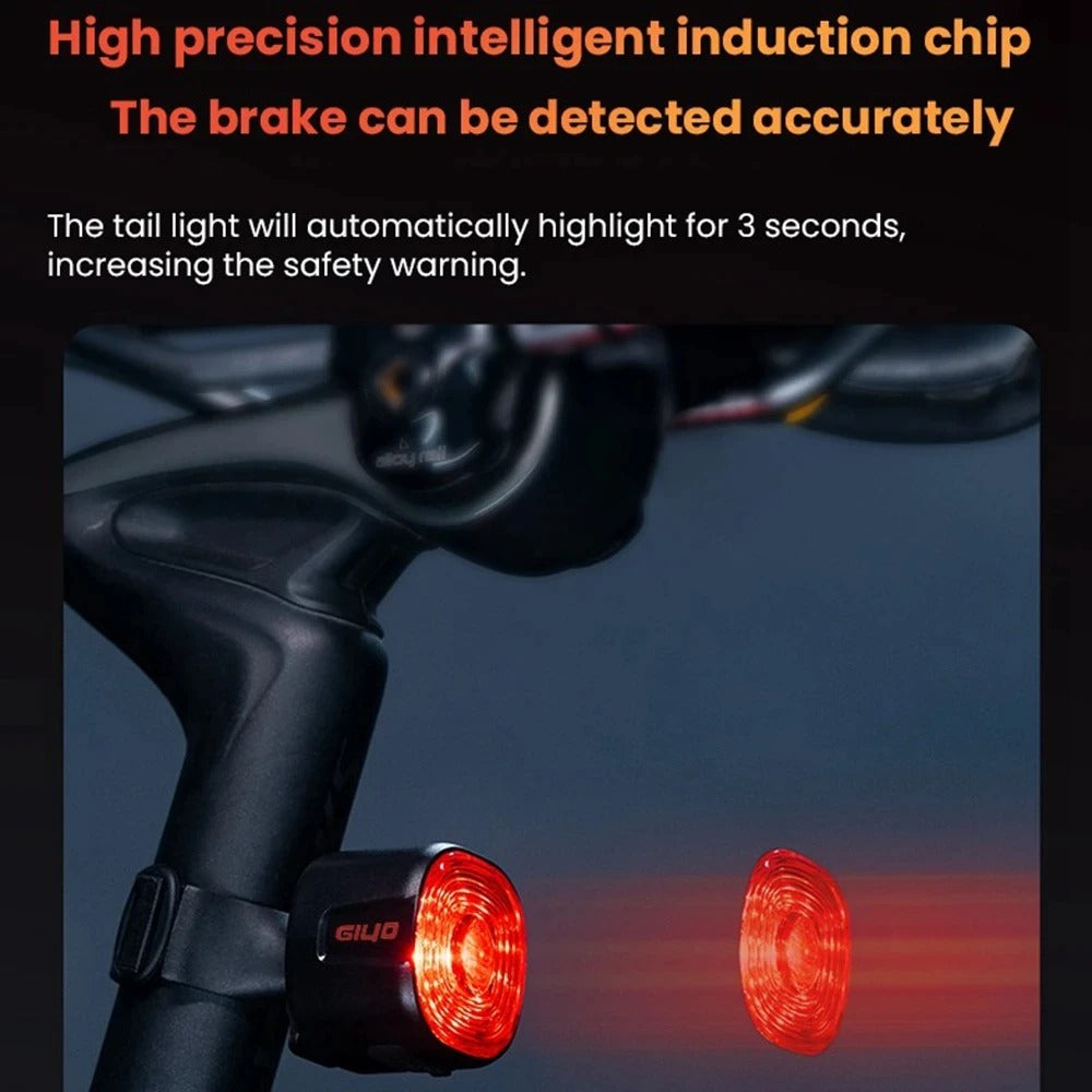 Smart Bicycle Brake Tail Light – USB Rechargeable