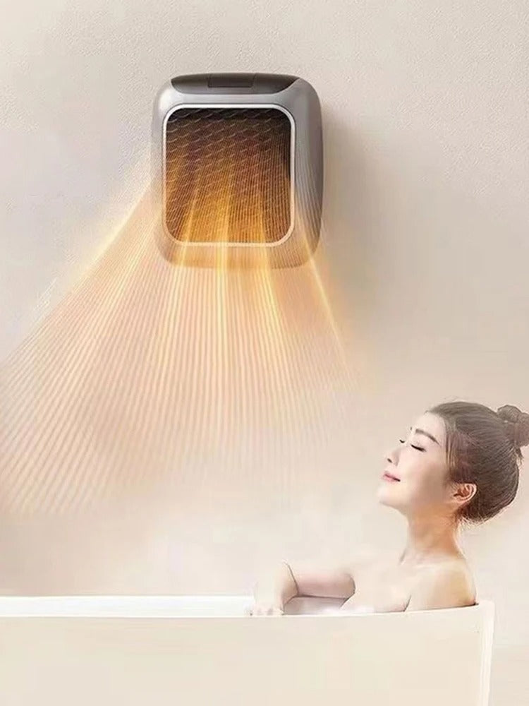 2-in-1 Plug-In Wall Heater with Quiet Portable Operation