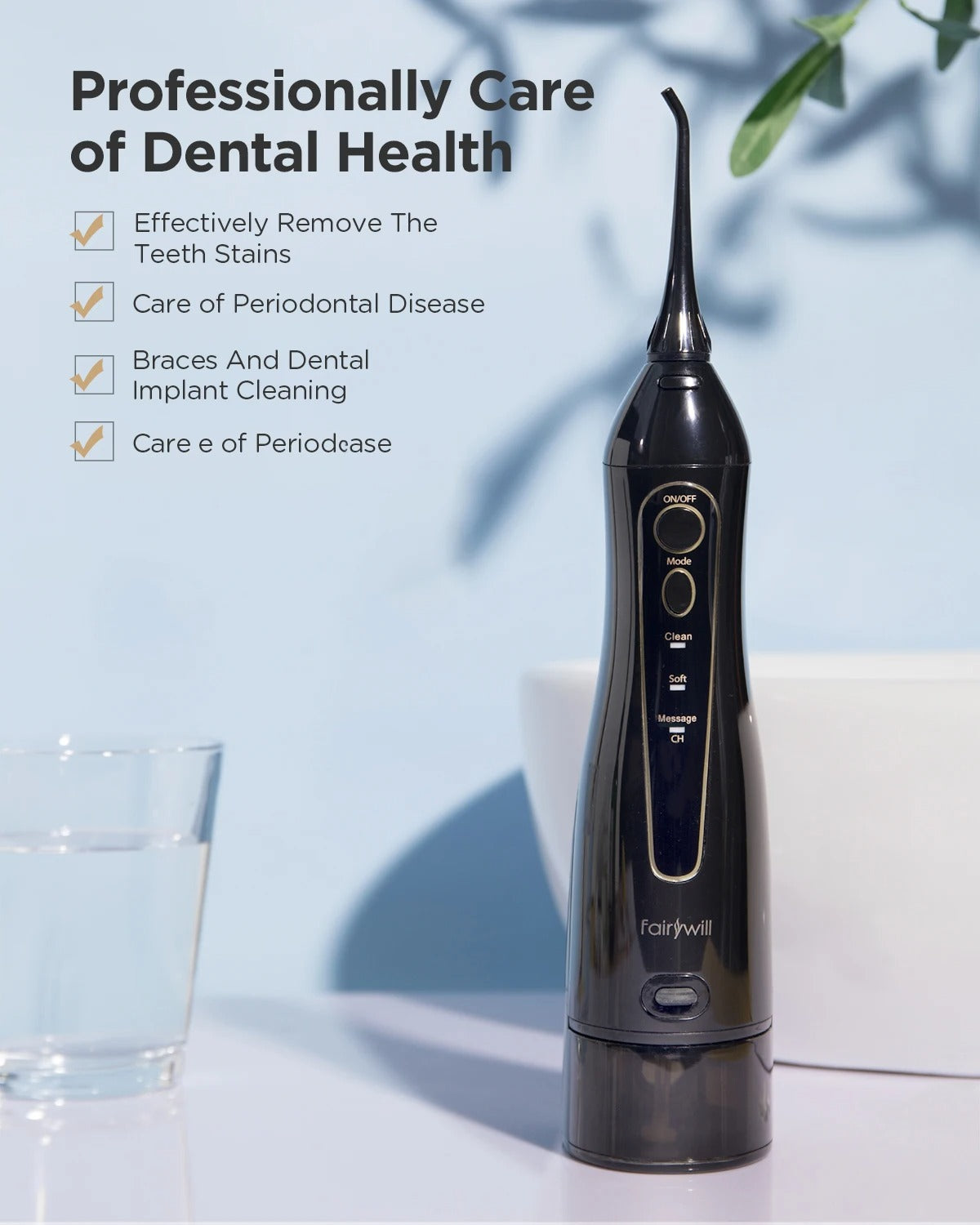 Rechargeable Portable Water Flosser 300ML Oral Irrigator for Teeth