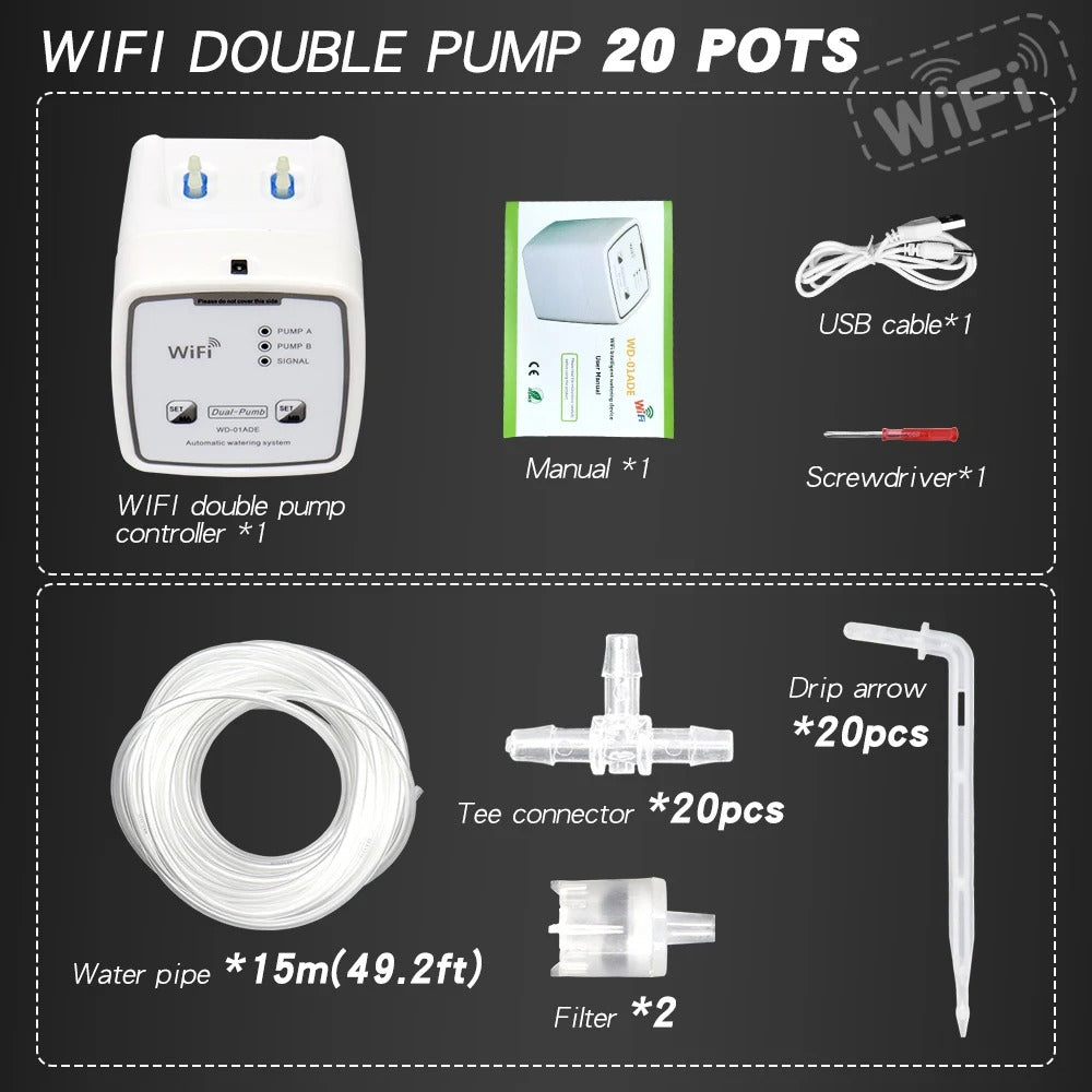 WiFi Smart Drip Automatic Irrigation System Dual Pump