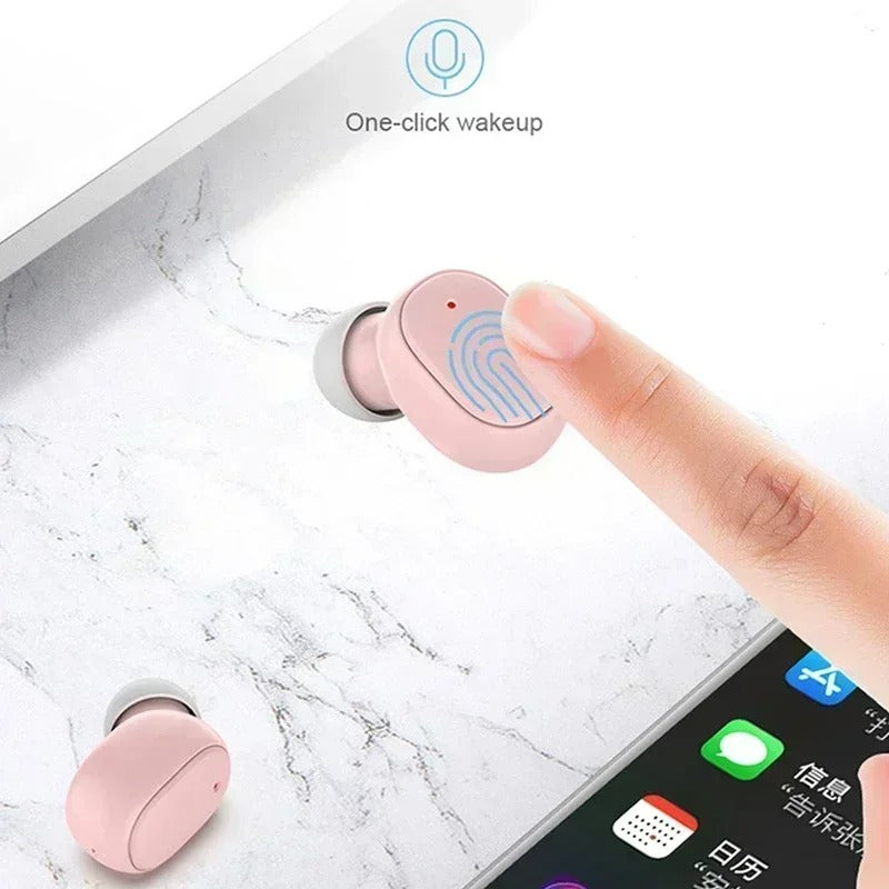 Bluetooth 5.1 Wireless Earphones with Touch Control, Waterproof, Sports Headset with Mic