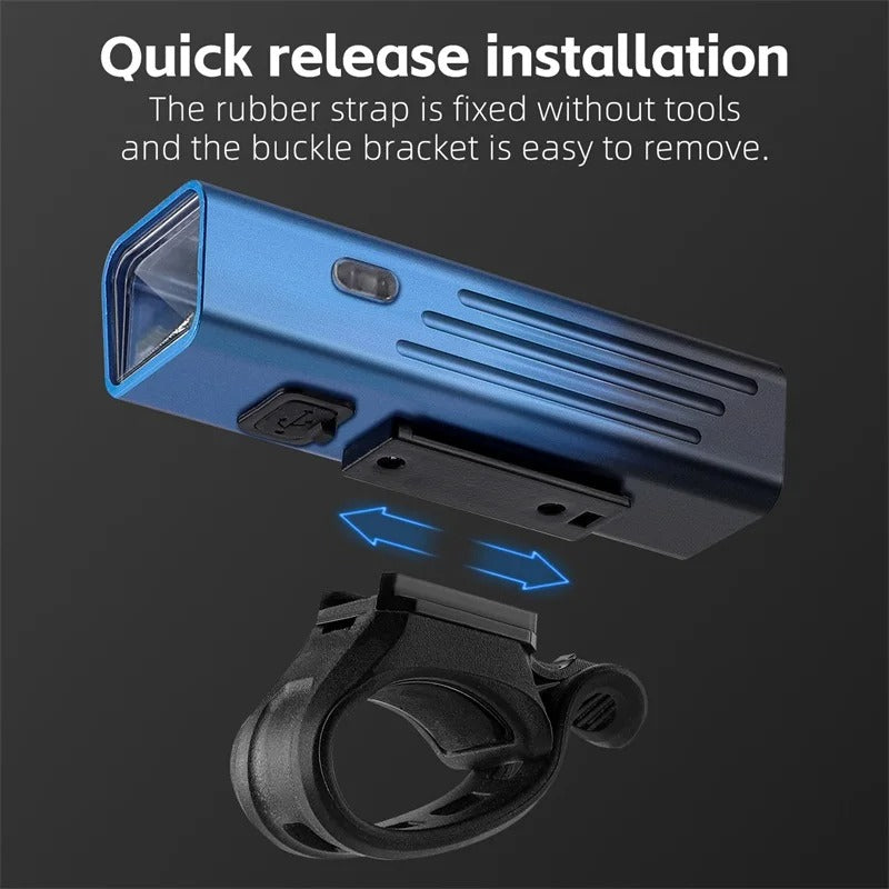 USB Rechargeable Bike Light Set – Front Cycling Headlight & Rear Warning Light