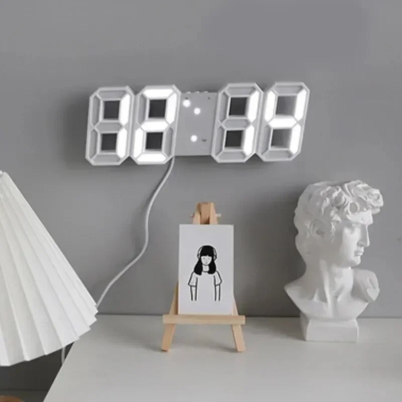 3D LED Alarm Clock with Date & Temperature Display
