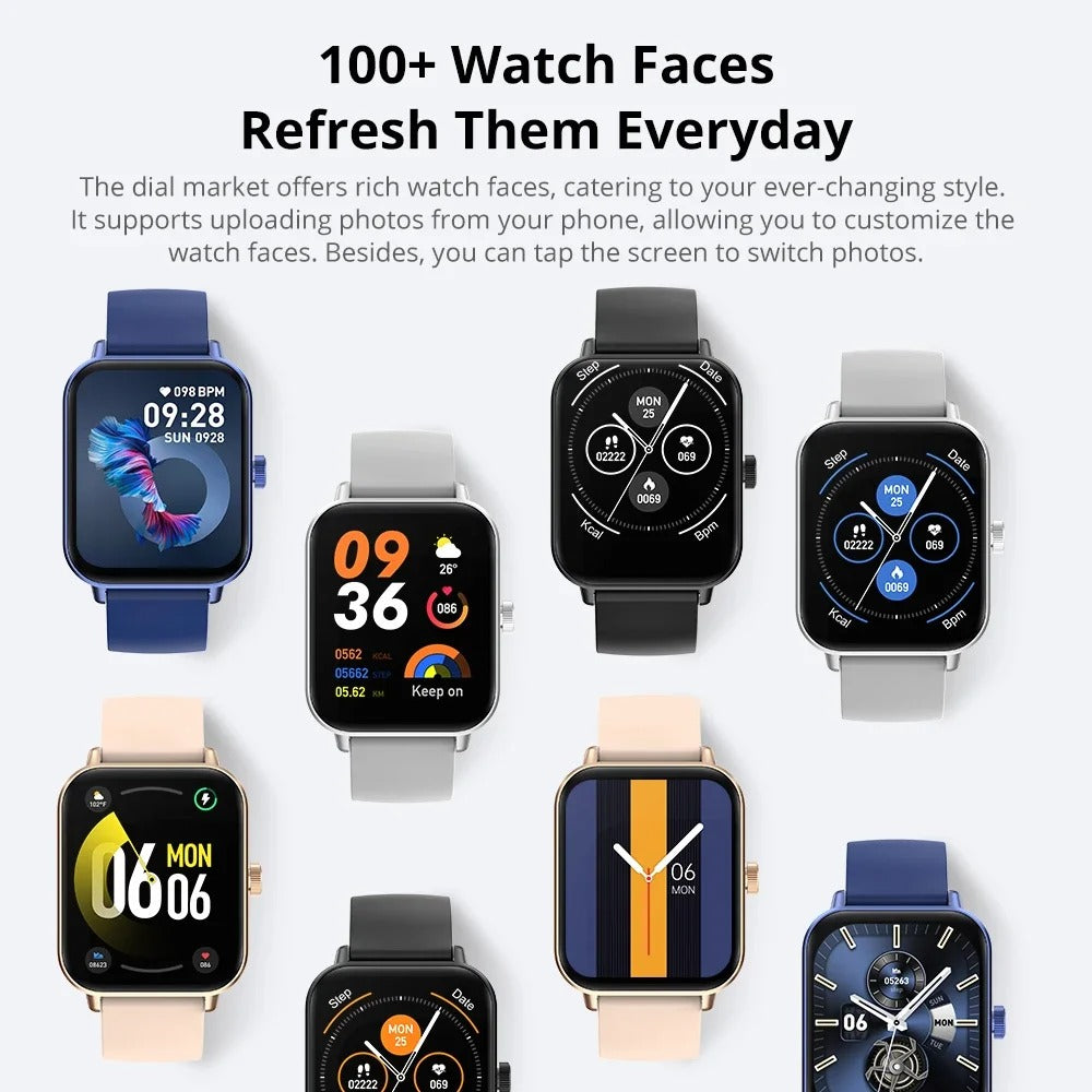 Smart Watch with Bluetooth Calling, 24H Health Monitor & 100+ Sports Modes