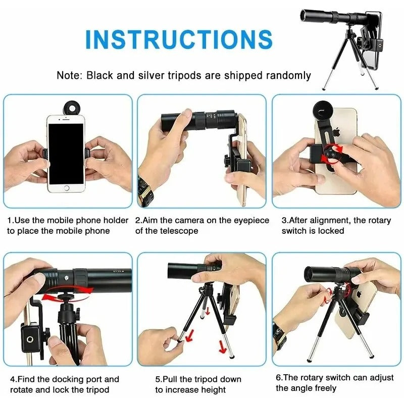 10–300x40 Zoom Monocular Telescope – HD Long-Range