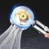 360° Rotating Turbo Fan Shower Head – High Pressure, Water-Saving Spray