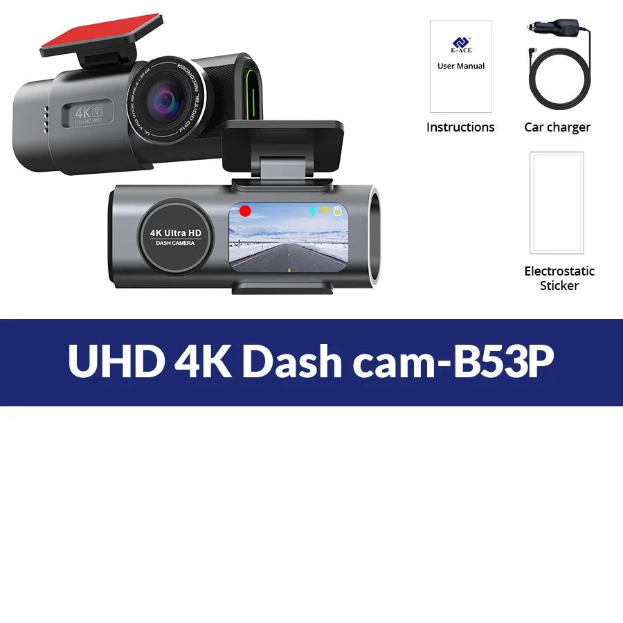 Dash Cam Dual Lens 4K UHD