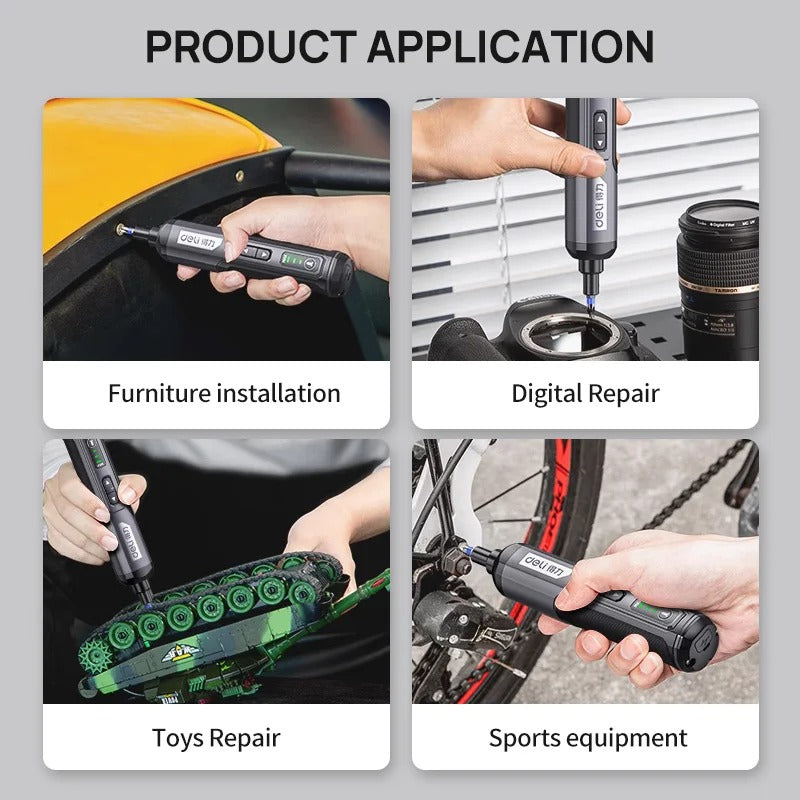 Cordless Electric Screwdriver Rechargeable 4V Mini Drill Lithium Battery