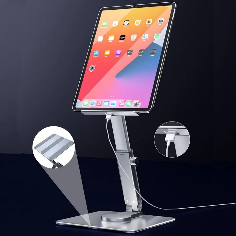Aluminum Tablet Stand 360° Rotating Adjustable Desk Holder