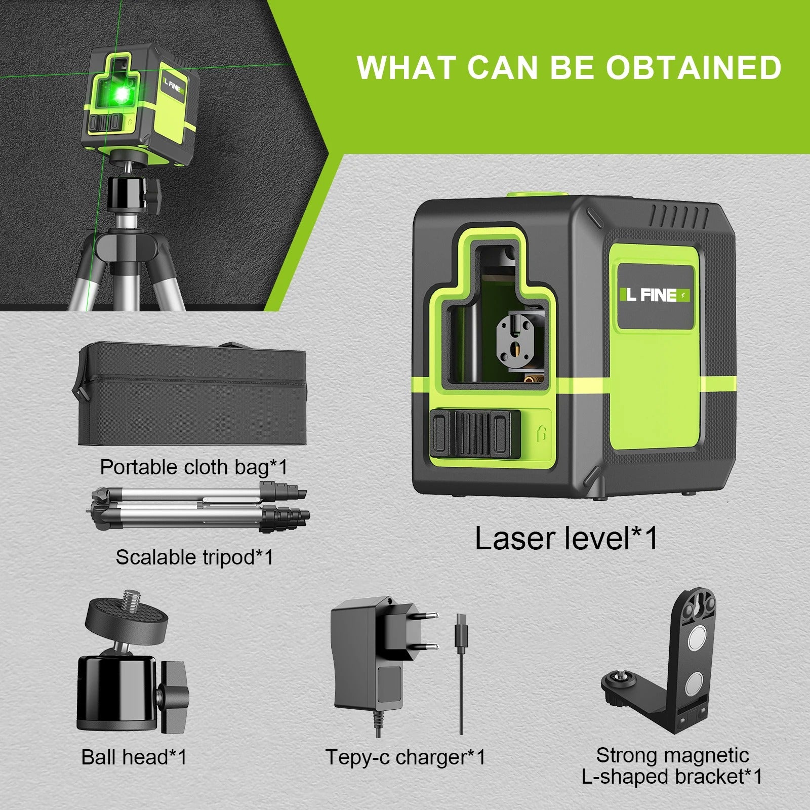 2-Line Laser Level with Tripod