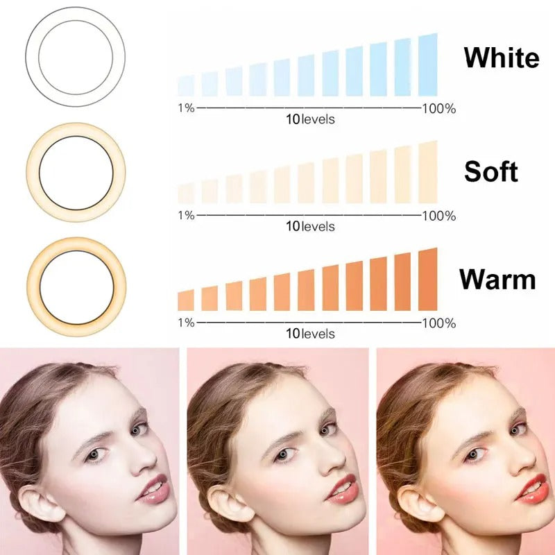 6.3-Inch LED Ring Light Round Lamp for Selfie & Live Streaming