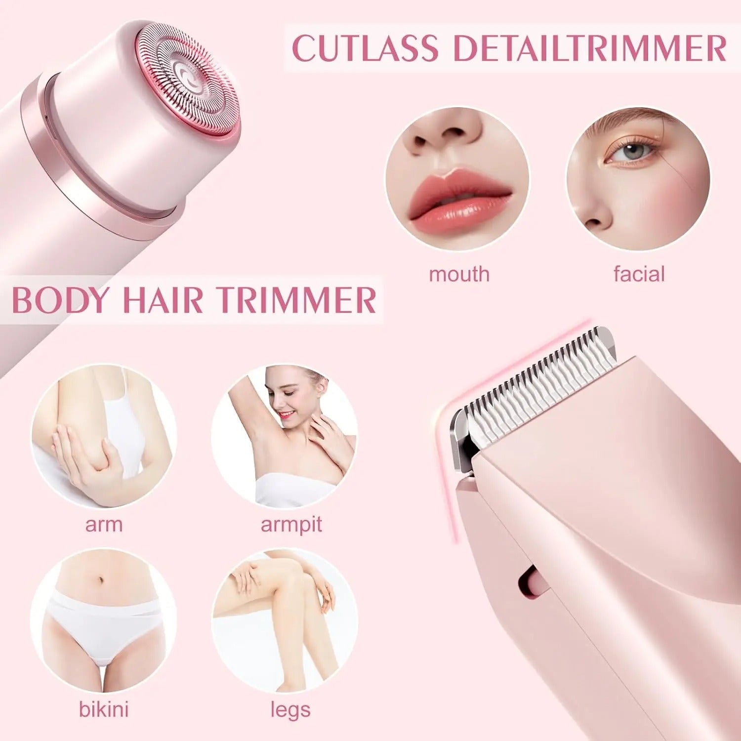 Painless Electric Women’s Shaver Epilator for Face and Body