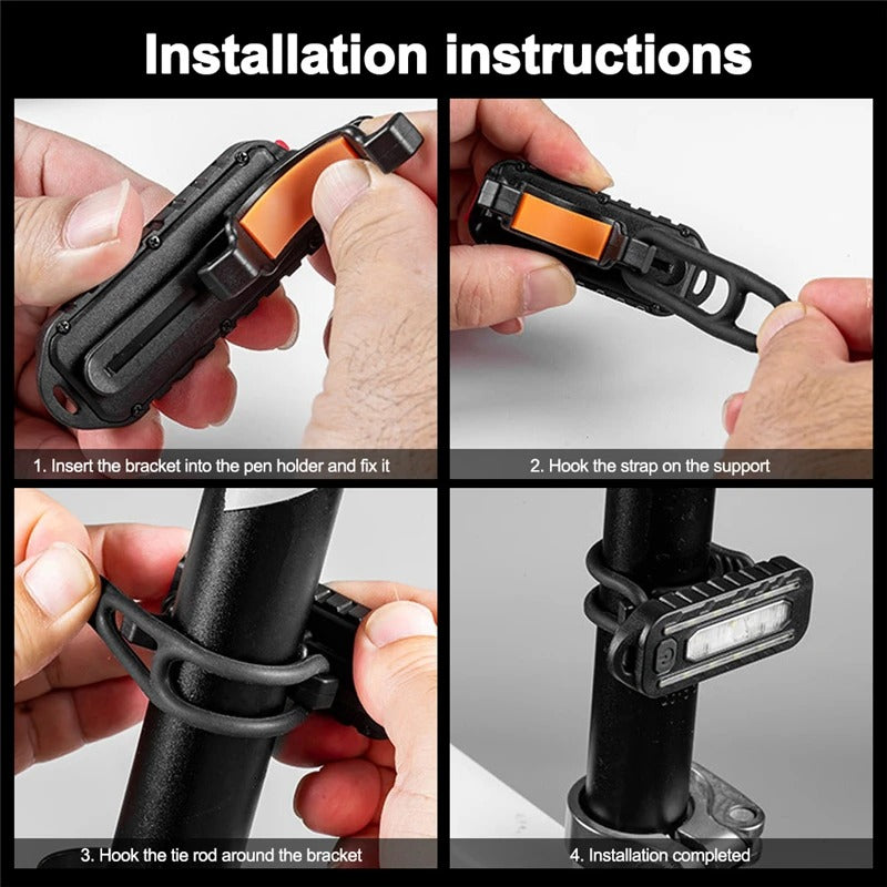 C-Type Rechargeable Bicycle Tail Light – Waterproof LED